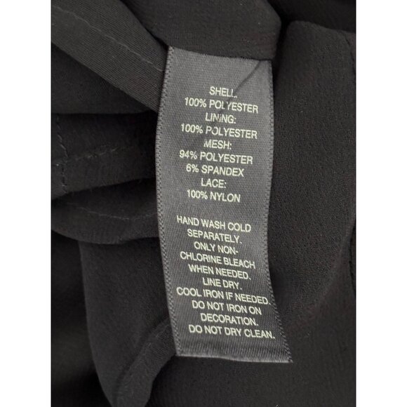 WHBM Top 10 Black Lace Mesh Beaded Sleeveless Whimsigoth Dark Fairycore Romantic - Picture 4 of 13